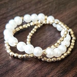 Faux pearl bracelet